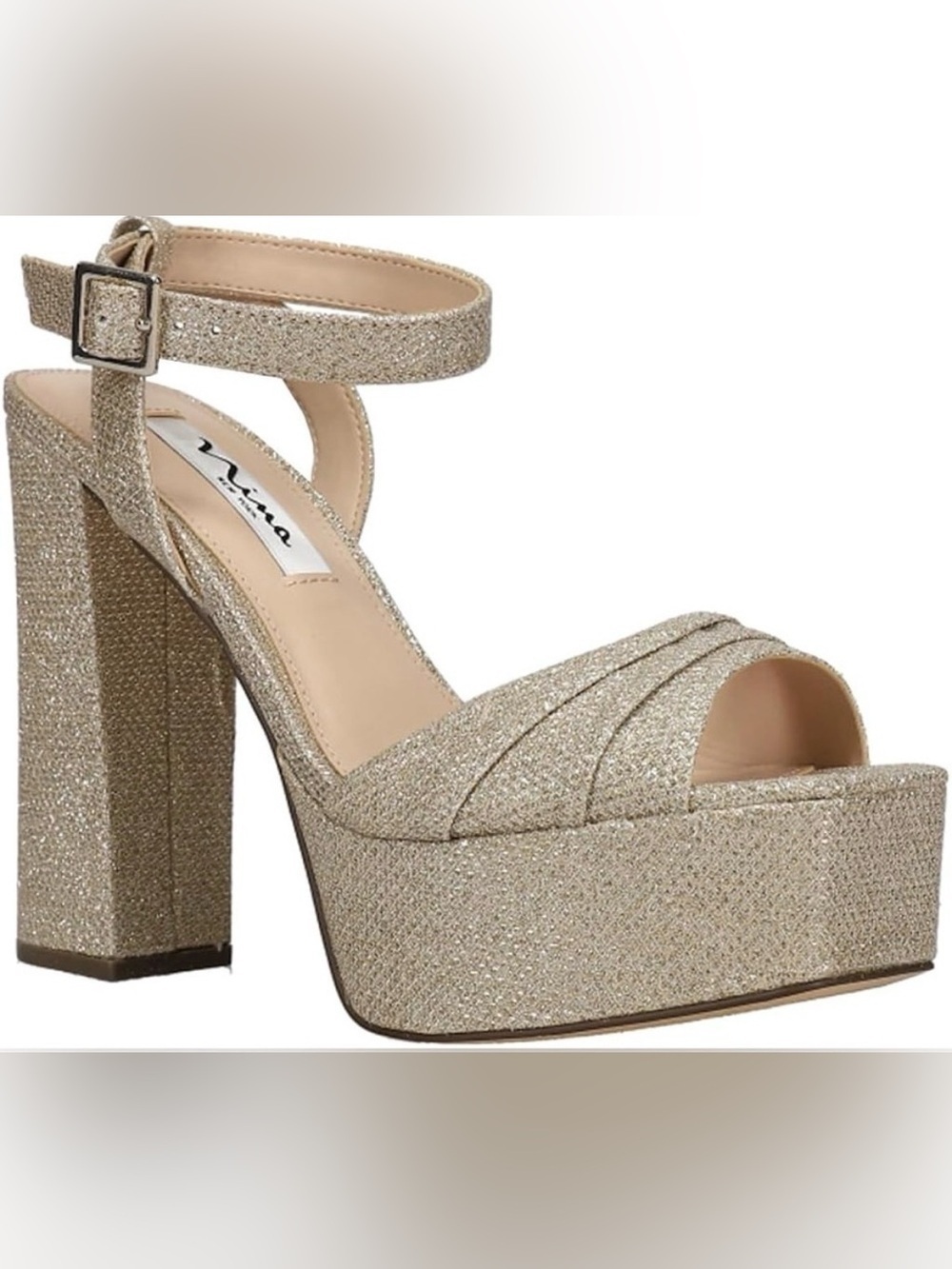 Nina Glitter Platform Strappy Sandal